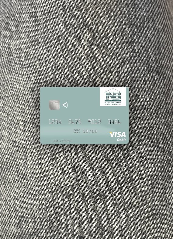 Download Saint Kitts and Nevis SKNA Bank visa debit card photolook front Photoshop template